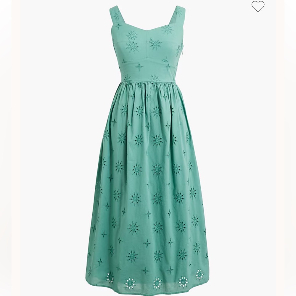 J Crew Factory eyelet midi dress